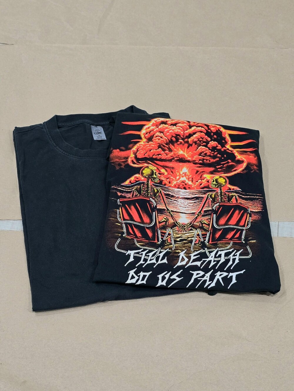 2-Pack COVE USA Men's Washed Black Heavyweight/Graphic Tees - 3XL